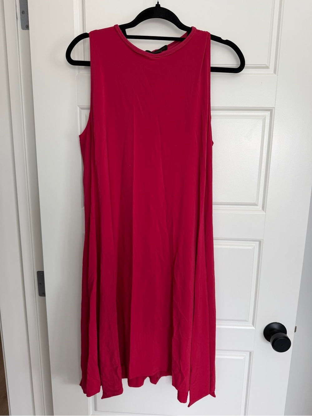Marie Saint Pierre Sleeveless Fuchsia Midi Swing Dress - Unbranded